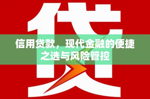 琼中信用贷款，现代金融的便捷之选与风险管控