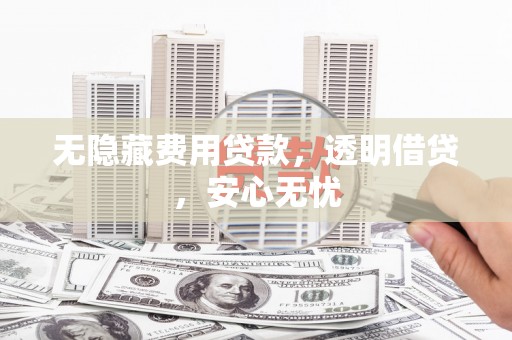 武汉无隐藏费用贷款，透明借贷，安心无忧
