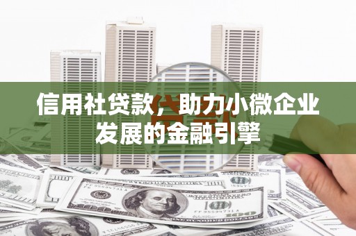 芦竹信用社贷款，助力小微企业发展的金融引擎