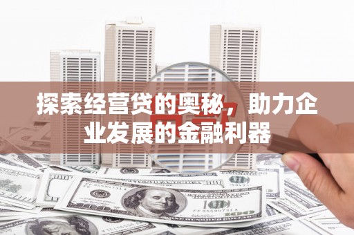 石排探索经营贷的奥秘，助力企业发展的金融利器