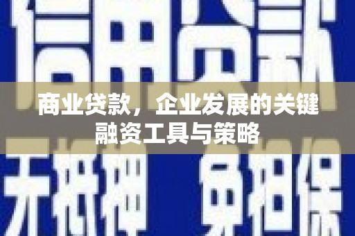 黄平商业贷款，企业发展的关键融资工具与策略