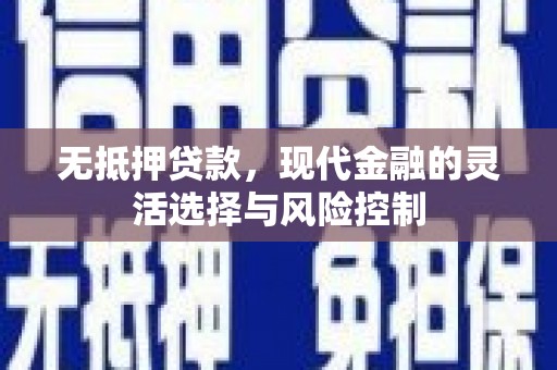 新建无抵押贷款，现代金融的灵活选择与风险控制