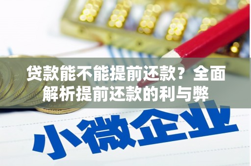丰城贷款能不能提前还款？全面解析提前还款的利与弊