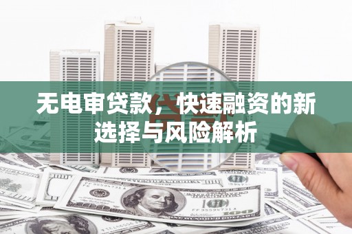 麟洛无电审贷款，快速融资的新选择与风险解析