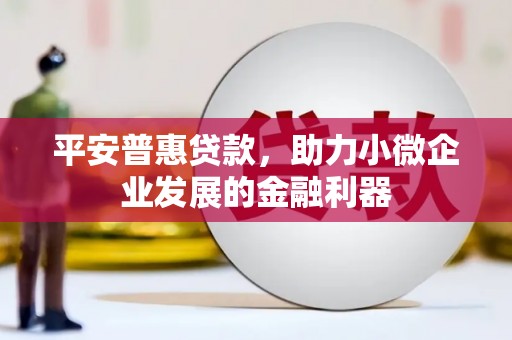 城中平安普惠贷款，助力小微企业发展的金融利器