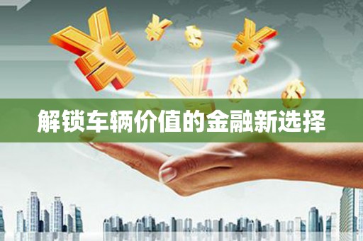 大关解锁车辆价值的金融新选择